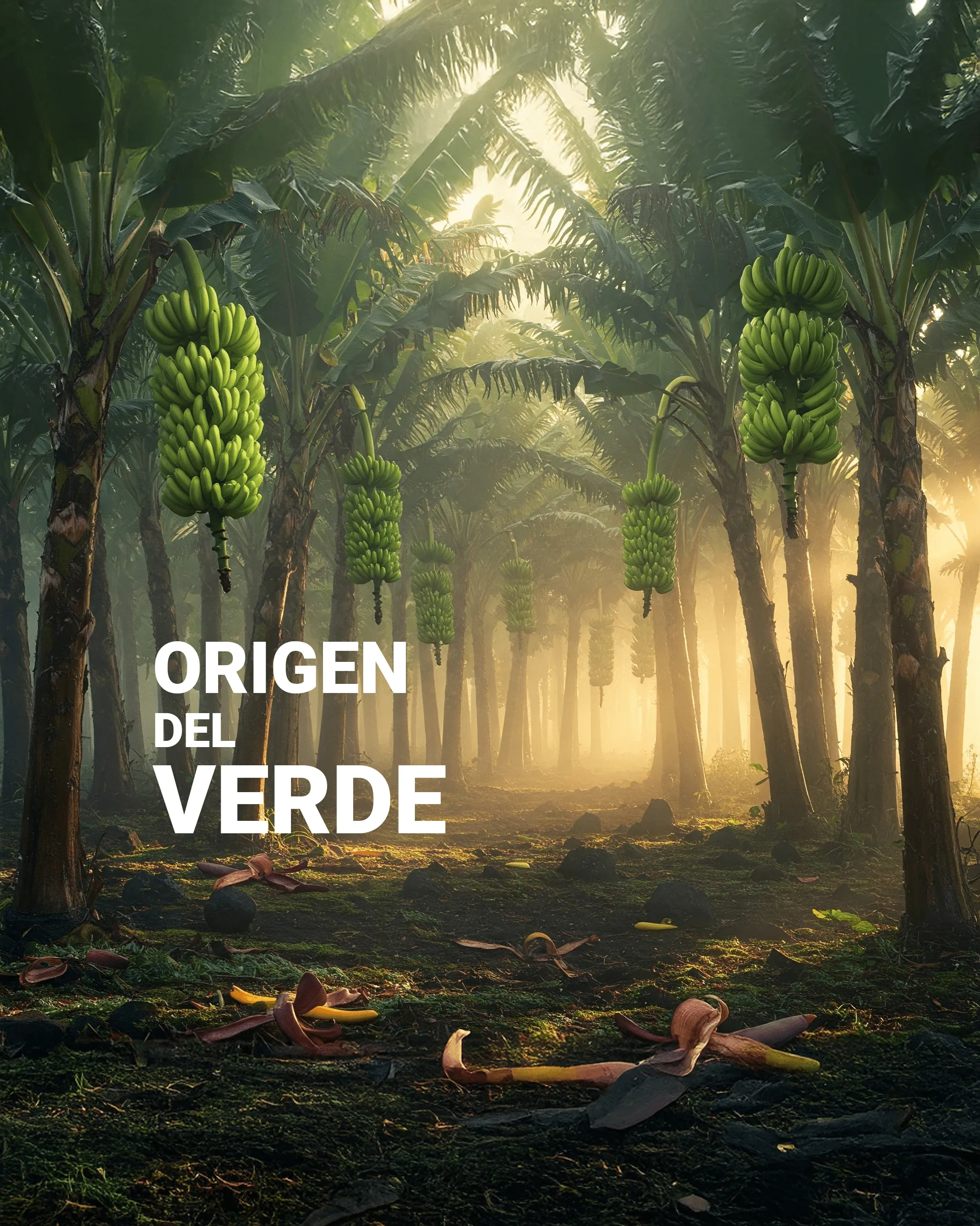 Surrealismo con IA — bosque de plátanos surrealista