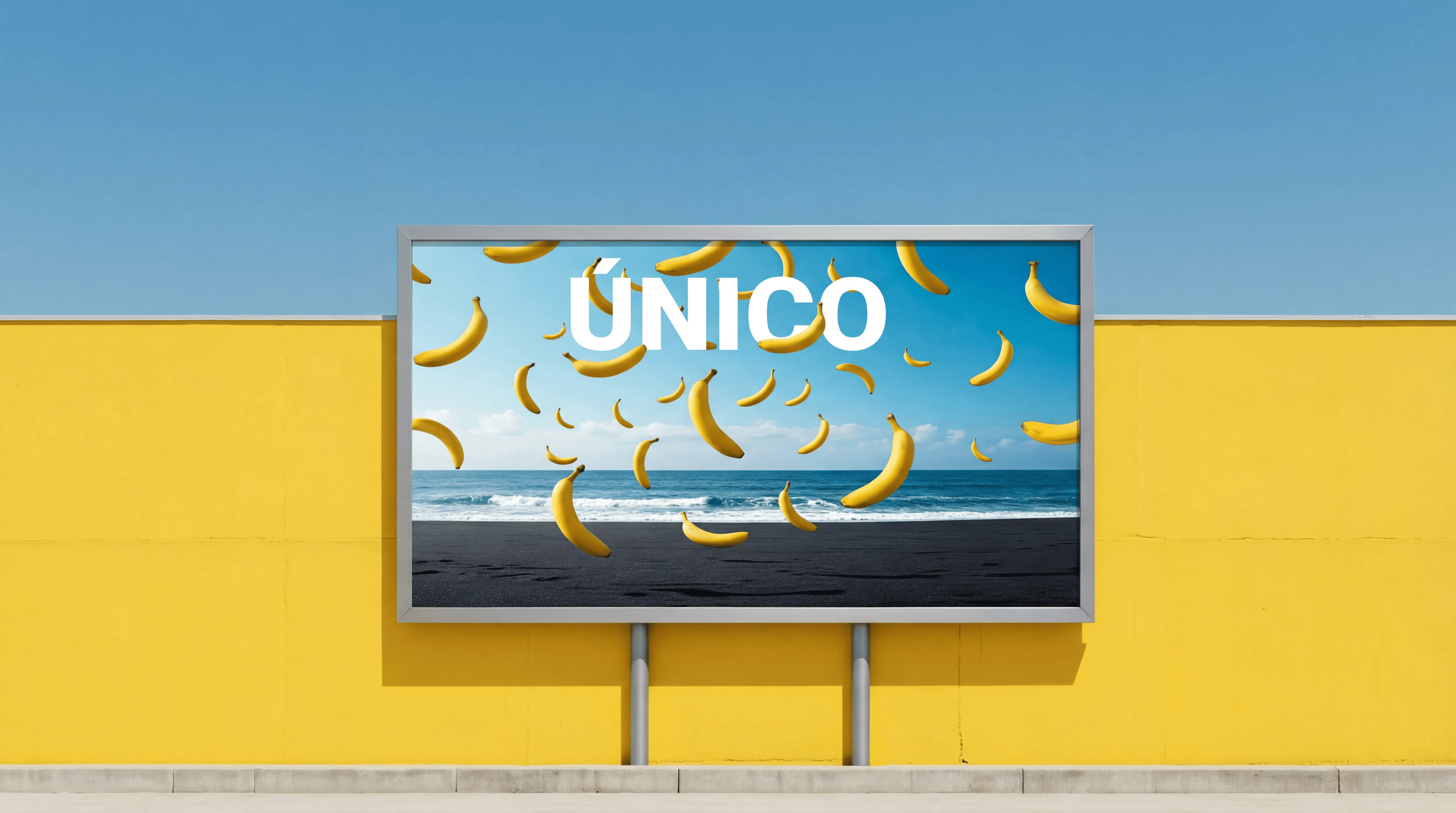 Pieza de surrealismo publicitario 3D e IA con temática canaria - Perspectiva detallada 2