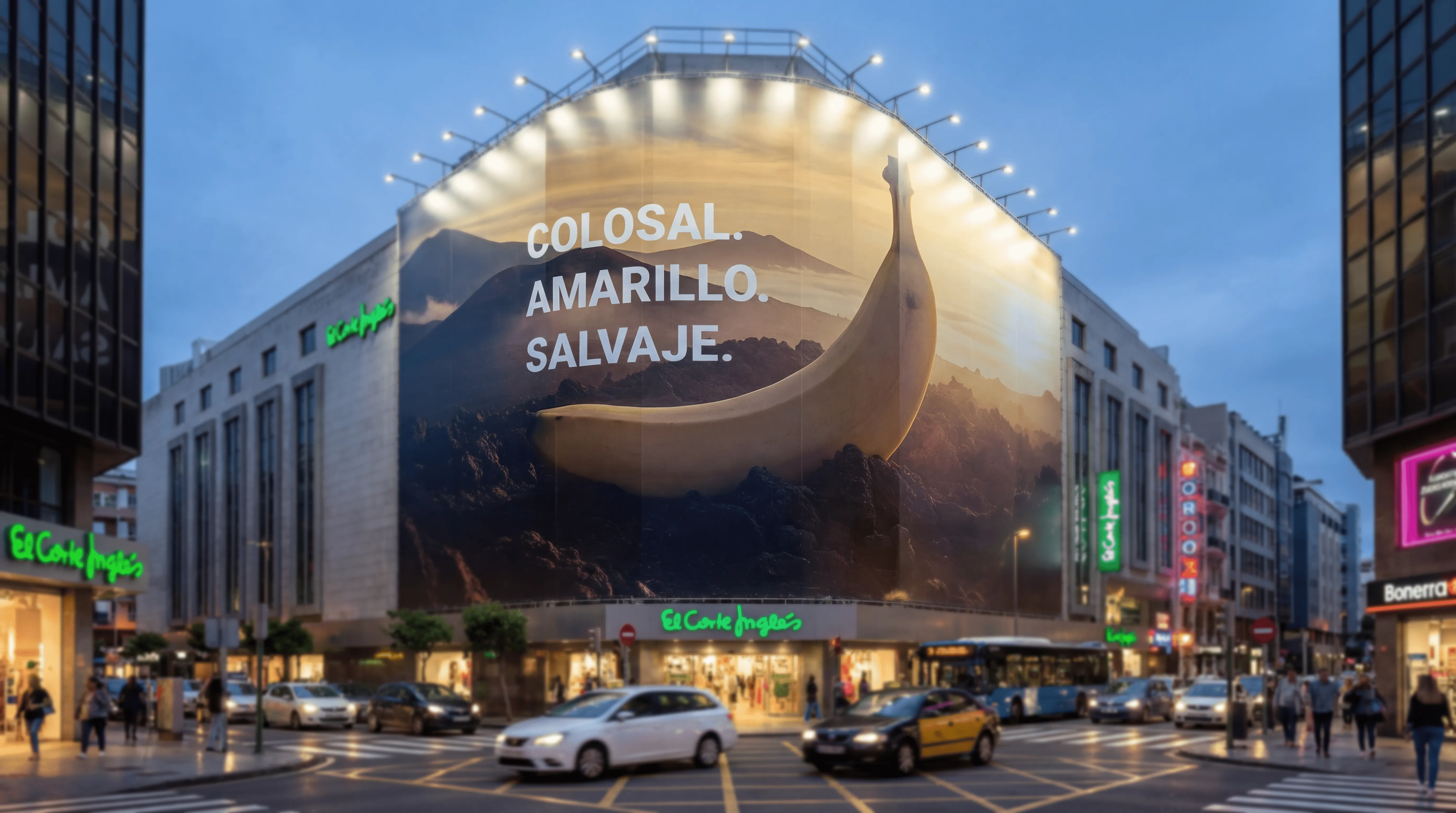 Pieza de surrealismo publicitario 3D e IA con temática canaria - Perspectiva detallada 12
