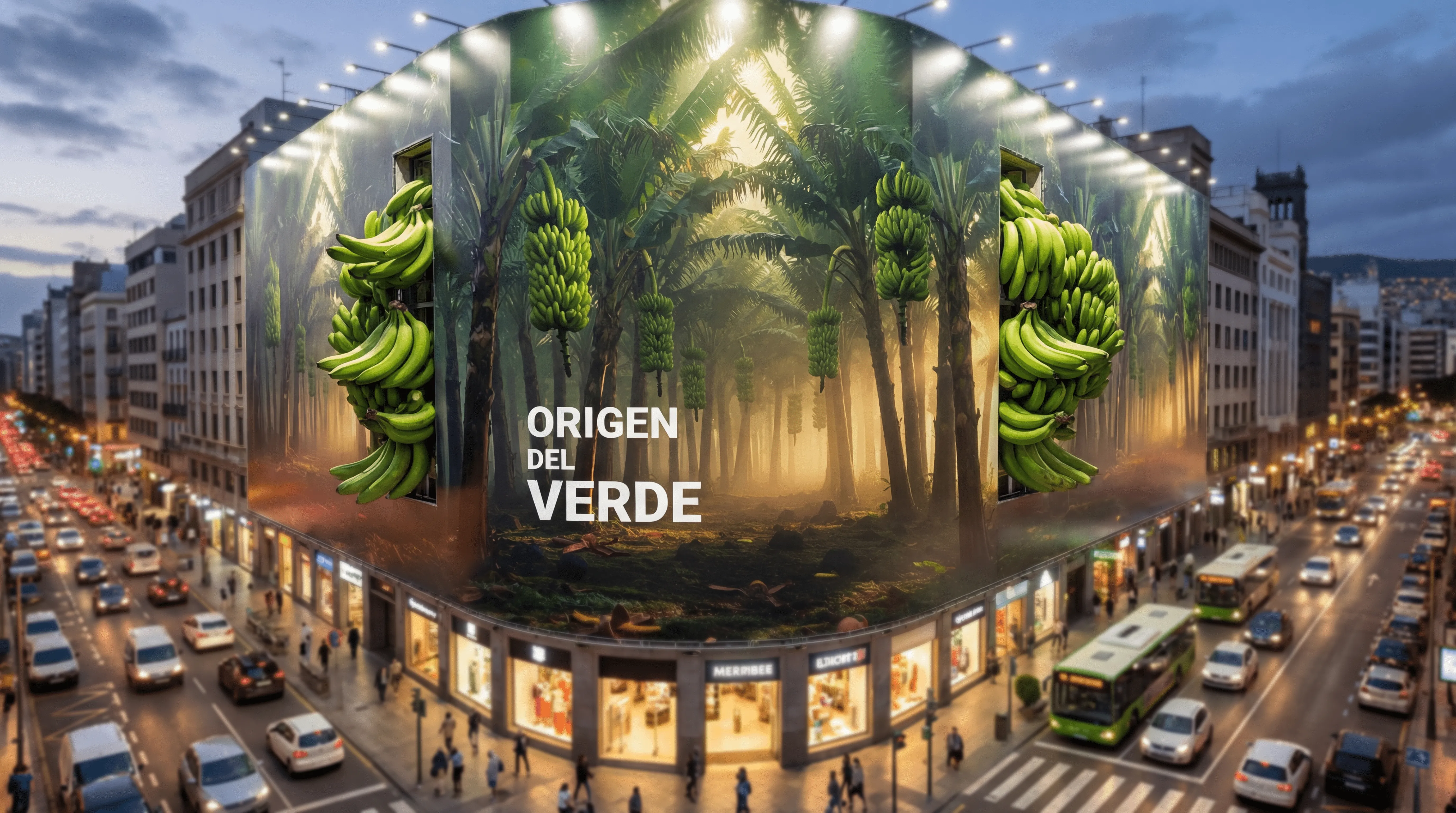 Pieza de surrealismo publicitario 3D e IA con temática canaria - Perspectiva detallada 14